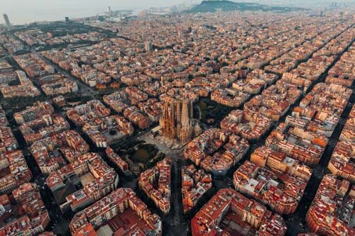 La Sagrada Familia en Barcelona, Cataluña, España.