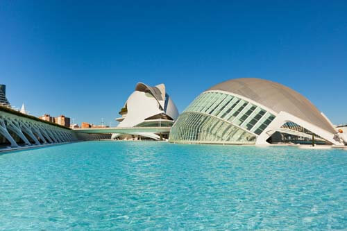 Ciudad de las artes y las ciencias en Valencia, España.