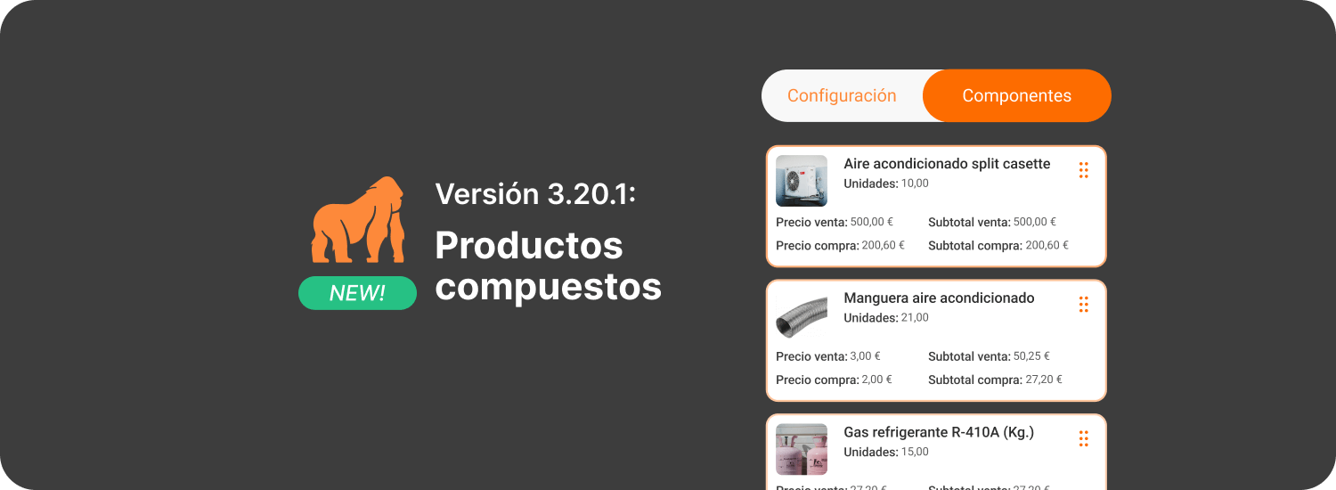 Versión 3.20.1: Productos compuestos