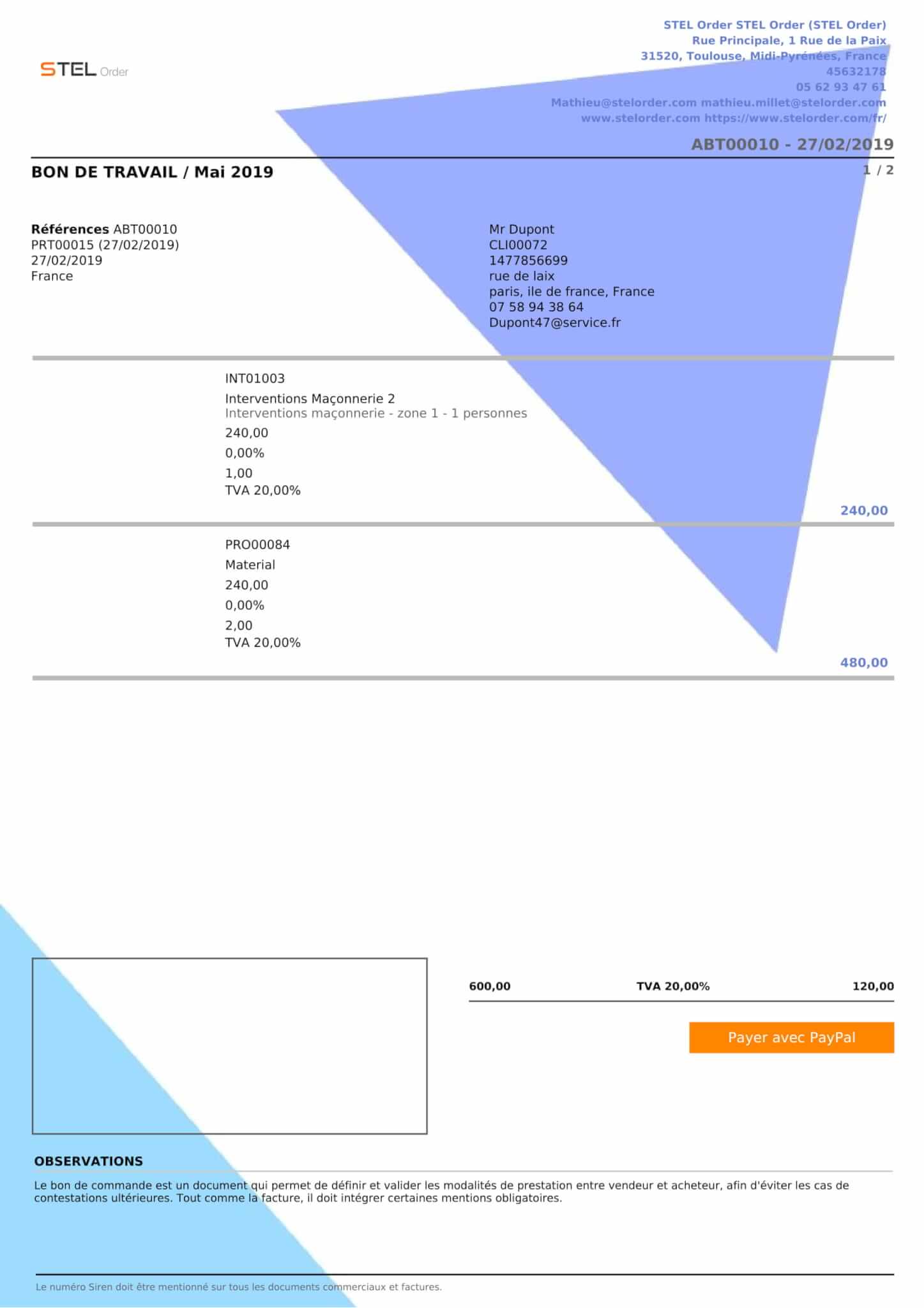 Modele De Facture Personnalisation De Vos Documents Commerciaux