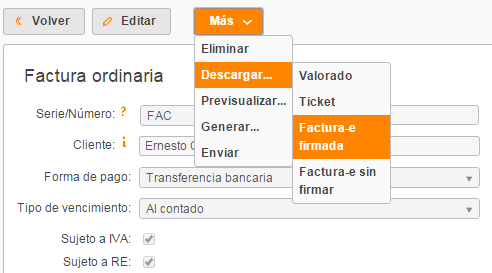 generar factura electrónica con STEL Order